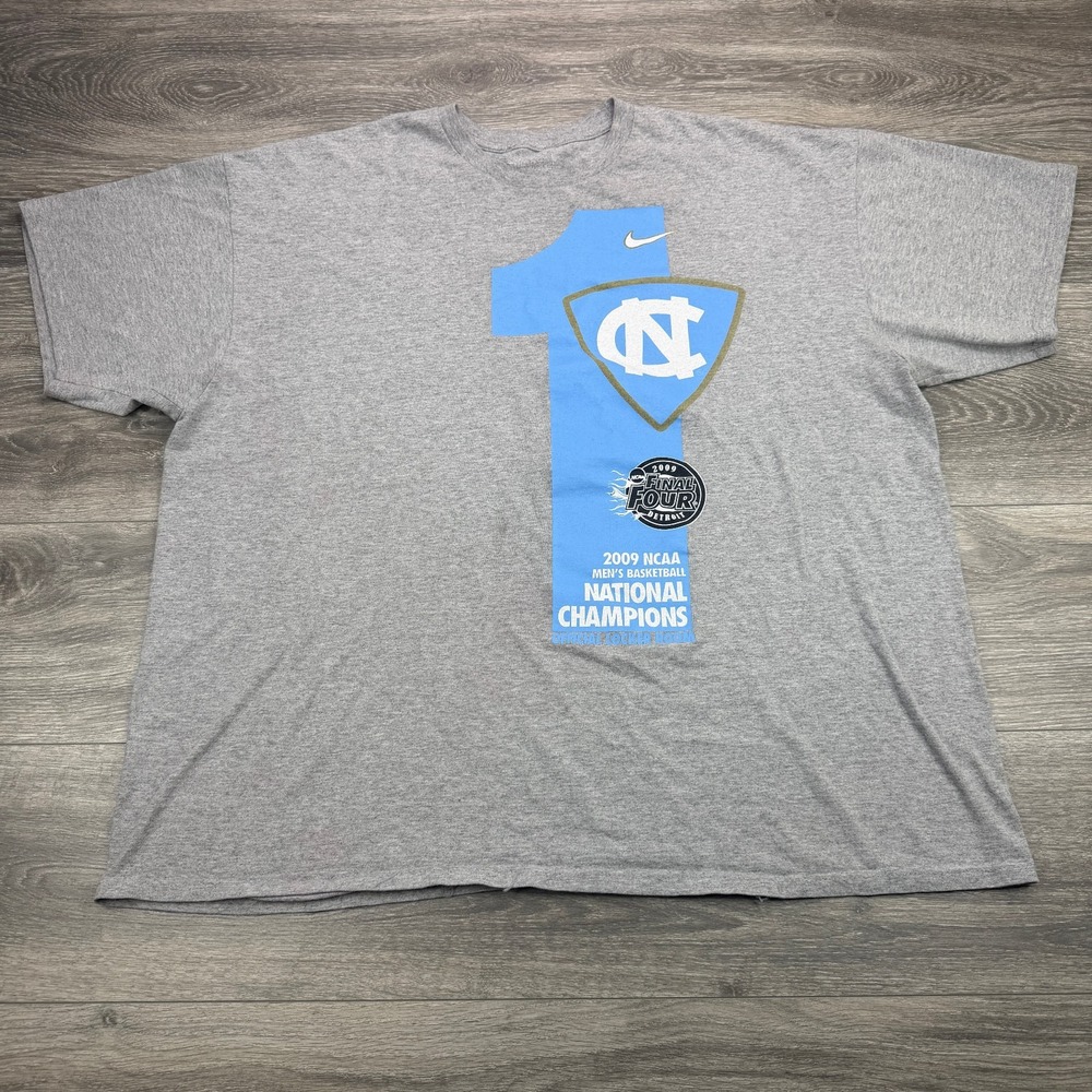 Nike UNC Tar Heels T-Shirt Mens XXL 2009 National Champs Final Four Locker Room
